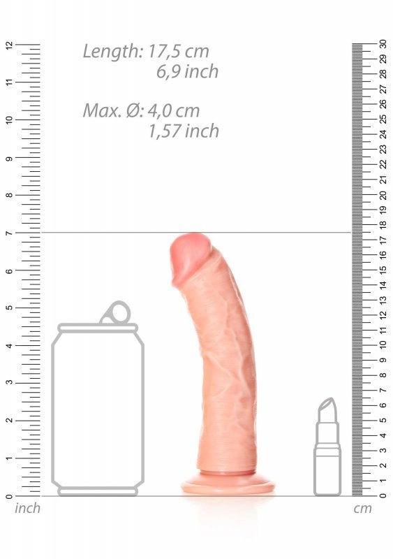 Curved Realistic Dildo with Suction Cup - 6&quot;&quot;/ 15,5 cm