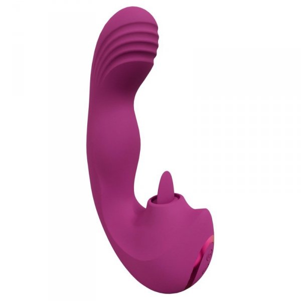 VIVE - Yumi - Rechargeable Triple Motor - G-Spot Finger Motion Vibrator and Flickering Tongue Stimul