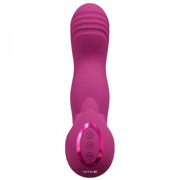 VIVE - Yumi - Rechargeable Triple Motor - G-Spot Finger Motion Vibrator and Flickering Tongue Stimul