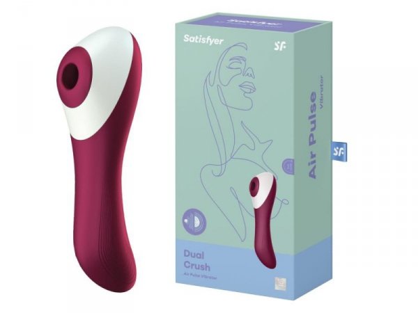 Satisfyer  Dual Crush - wielofunkcyjny masażer (wiśniowy)