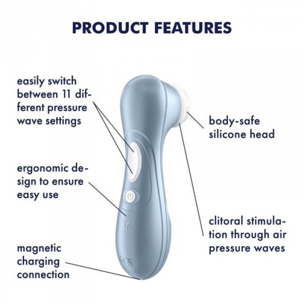 Satisfyer Stymulator Pro 2 (blue) -  masażer łechtaczki (niebieski)