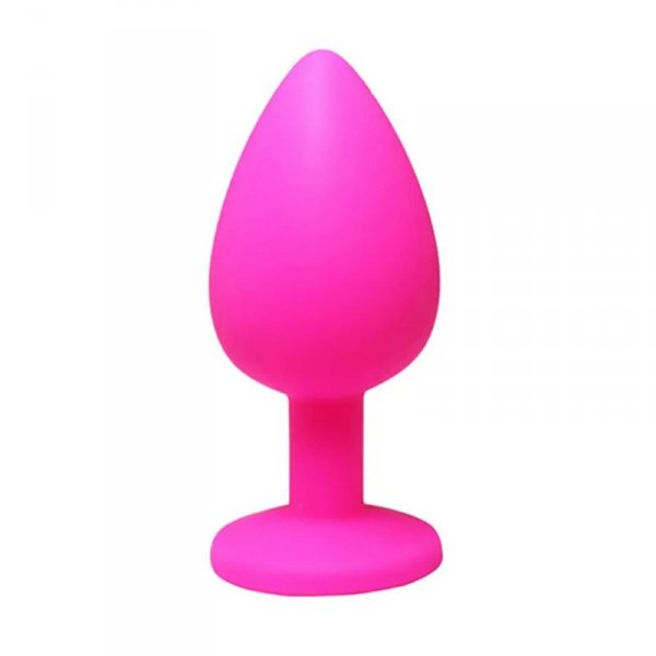 Pink small butt plug with white crystal