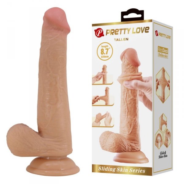 PRETTY LOVE - TALLEN 8.7&quot;(220mm) Sliding Skin Series TPR, Suction base