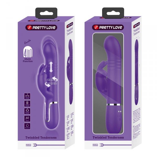 PRETTY LOVE - Coale dark Purple, 7 vibration functions 4 rotation functions 4 thrusting settings