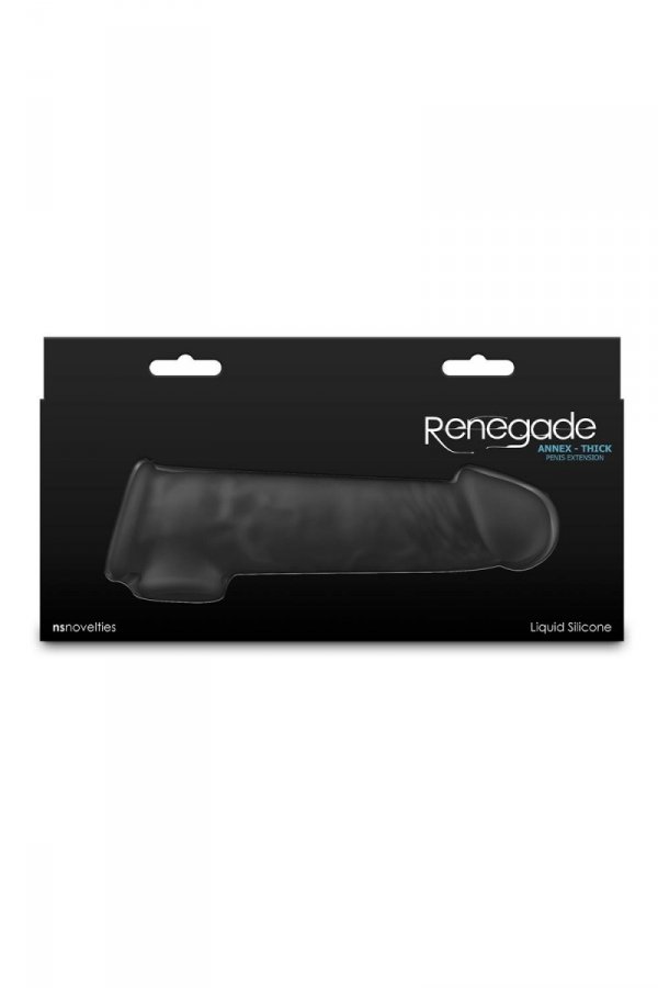NS Novelties Renegade Annex Thick Black - nakładka na penisa (czarny)