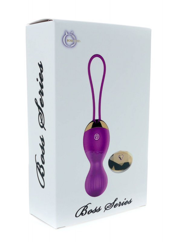 Vibrating Silicone Kegel Balls USB 7 Function- wibrujące kulki gejszy (fioletowe)