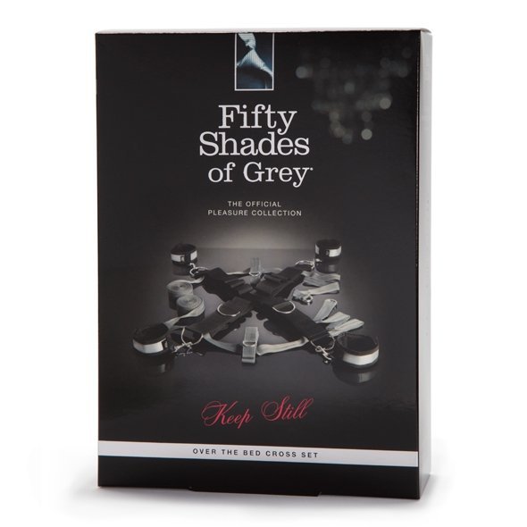 Fifty Shades of Grey - Over the Bed Cross Restrain - zestaw do krępowania (czarny)
