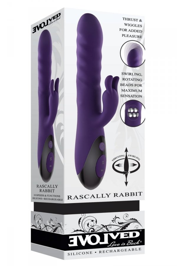 EVOLVED RASCALLY RABBIT - wibrator króliczek (fioletowy)