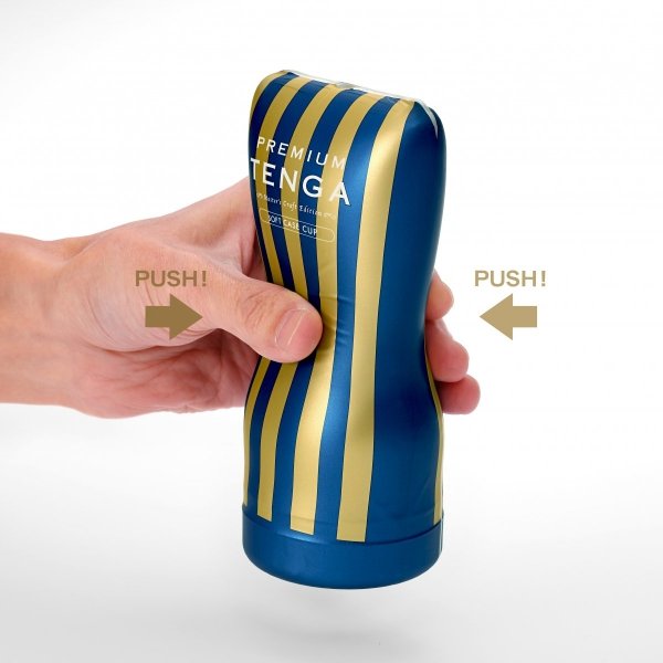 Tenga Premium Original Vacuum Cup Regular - masturbator oralny (niebieski)