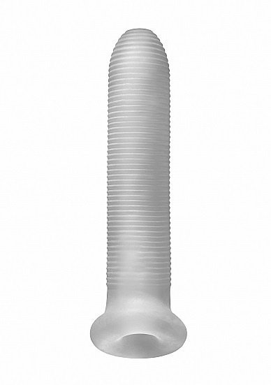 Perfect Fit Fat Boy Micro Ribbed Sheath 5,5'' - nakładka na penisa (przezroczysty)