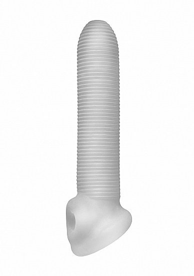 Perfect Fit Fat Boy Micro Ribbed Sheath 5,5'' - nakładka na penisa (przezroczysty)