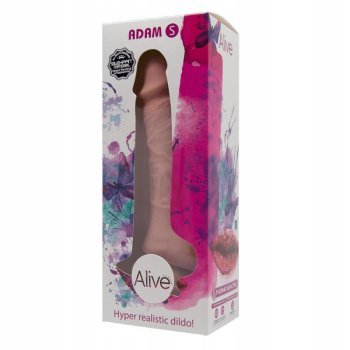 Alive Silokonowe Dildo 18cm Adam S /w Silexpan Flesh  - dildo (cielisty)