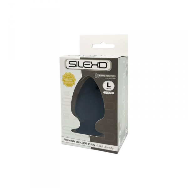 Silexd Korek Analny Plug Model 1 L 13 cm Black - korek analny (czarny)