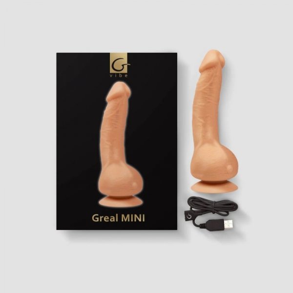 Gvibe Greal Mini Flesh - wibrujące dildo z przyssawką (cieliste)