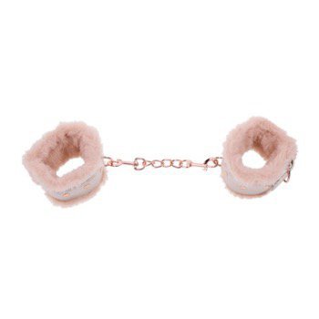 Sportsheets kajdanki S&amp;M Peaches ‘n CreaMe Fur Handcuffs Cream - kajdanki (kremowy)