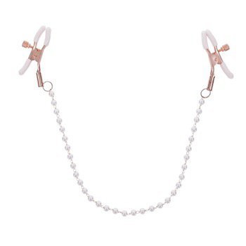 Sportsheets S&amp;M Peaches ‘n CreaMe Pearl Nipple Clamps Cream - nasutnik  (kremowy)