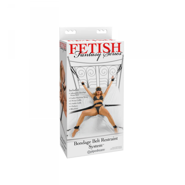 Fetish Fantasy Zestaw do Wiązania Series  Bondage Belt Restraint System (czarny)