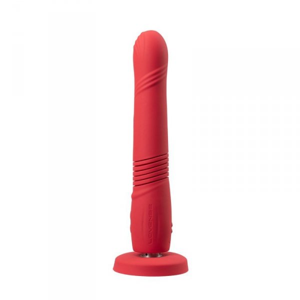 Lovense Gravity - pulsujące i wibrujące dildo z aplikacją (czerwony)