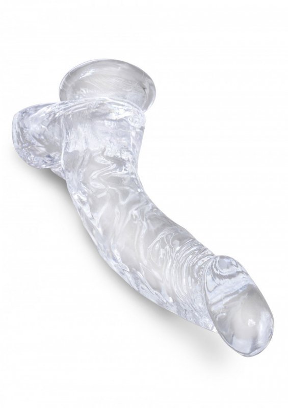 King Cock duże dildo - 7,5'' Cock with Balls sztuczny penis (przezroczysty) 