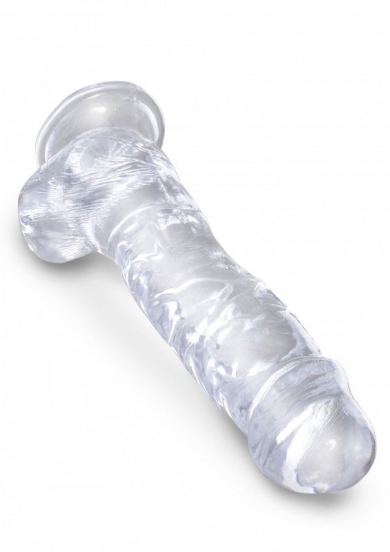 King Cock 8 Inch Cock with Balls Transparant (przezroczysty)