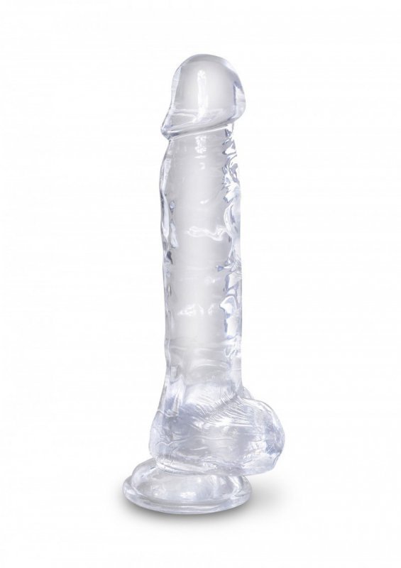 King Cock 8 Inch Cock with Balls Transparant (przezroczysty)