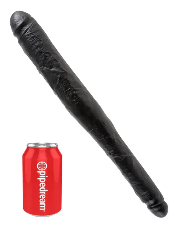 King Cock Podwójne Dildo 16&quot; Tapered Double Dildo Black - dildo (czarny)