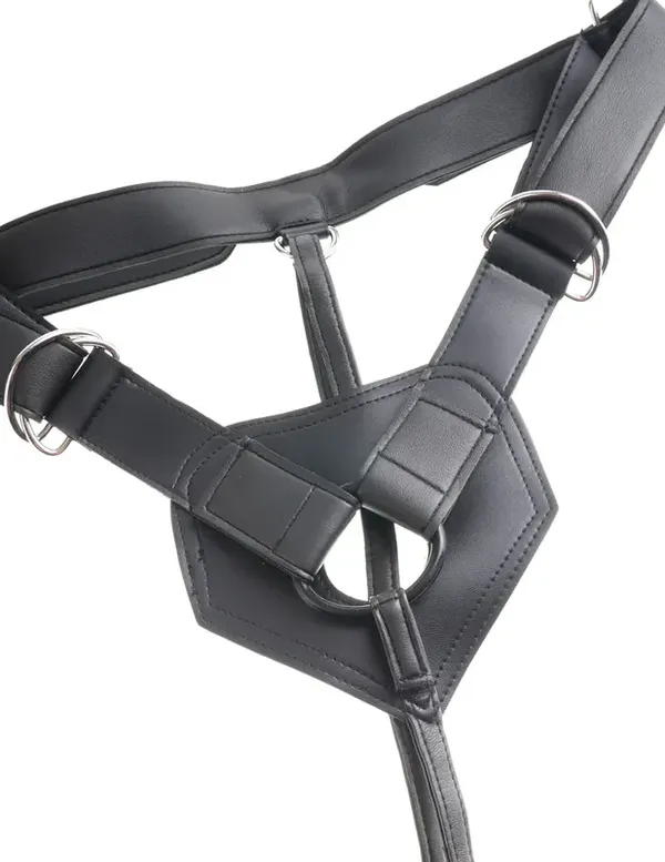 King Cock Strap on Harness with 9&quot; Cock Black - strap-on z dildem (czarny)