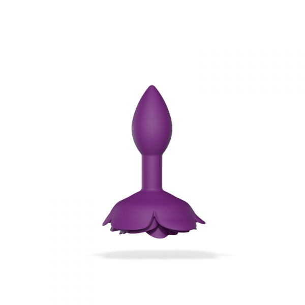 Korek analny zakończony pąkiem róży Love to Love Open Roses S Purple Rain