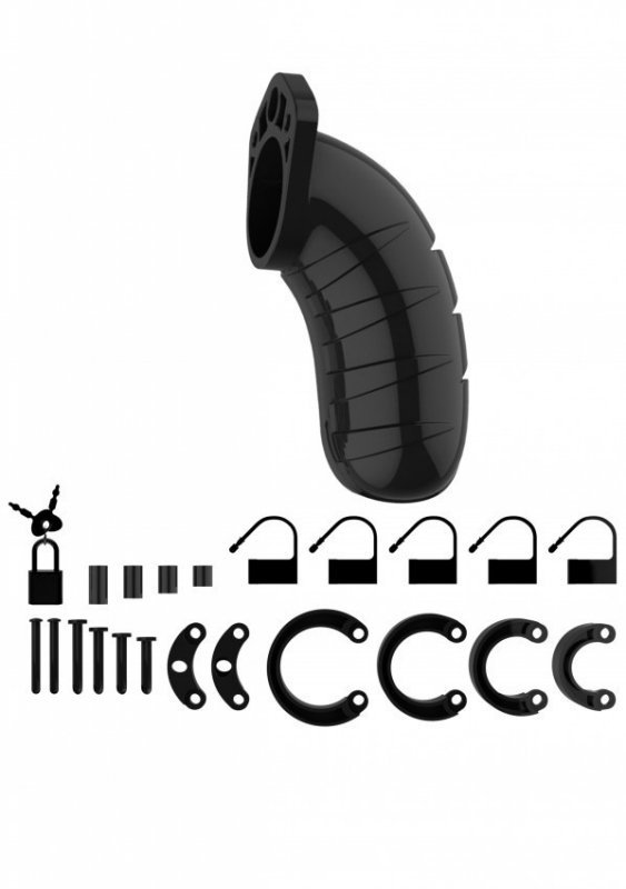 ManCage Model 04 Chastity 4.5'' Cock Cage - męski pas cnoty (czarny)