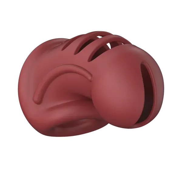 ManCage Model 28 Ultra Soft Silicone Chastity Cage Red (czerwony)
