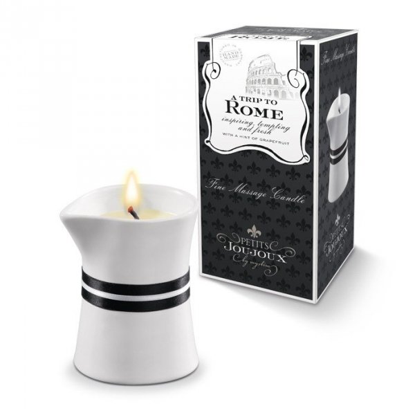 Petits Joujoux Fine Massage Candles A trip to Rome (mała) - świeca do masażu (grejpfrut i bergamotka)