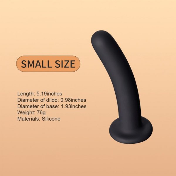 Upko Silicone Dildo Small - sztuczny penis z przyssawką (czarny)