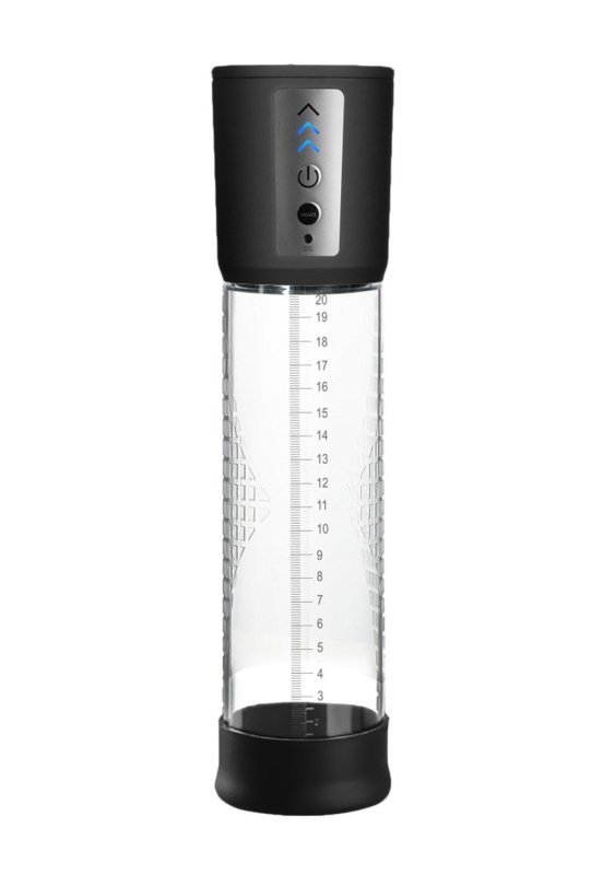 Shots Pumped Premium Rechargeable Automatic Pump - pompka do penisa (przeźroczysta)