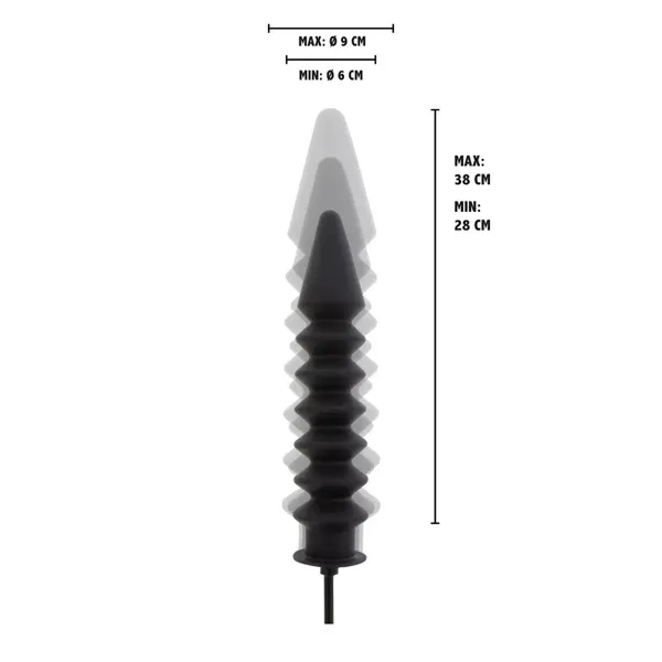 Hidden Desire Extreme Inflatable Ribbed Plug Expert  (czarny)