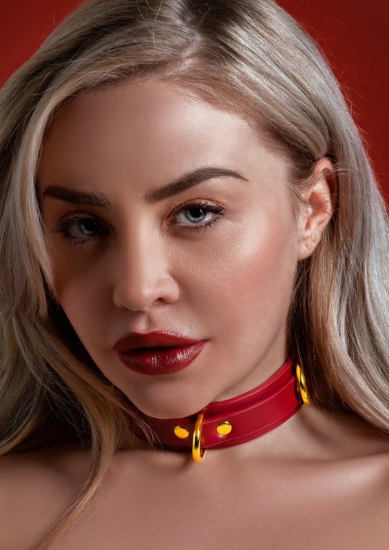 Taboom D-Ring Collar Deluxe Red - obroża (czerwony)
