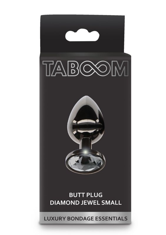 Taboom Butt Plug With Diamond Jewel Silver S - korek analny (srebrny)