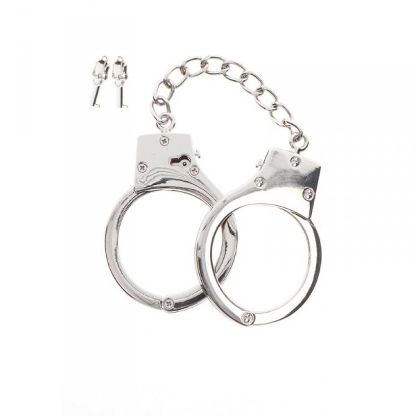 Taboom Silver Plated BDSM Handcuffs - metalowe kajdanki (srebrne)