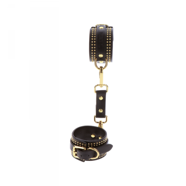 Taboom kajdanki na kostki Vogue Studded Ankle Cuffs Set - wiązanie (czarny)