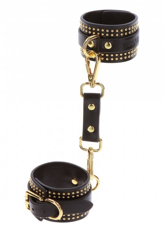 Taboom kajdanki na kostki Vogue Studded Ankle Cuffs Set - wiązanie (czarny)
