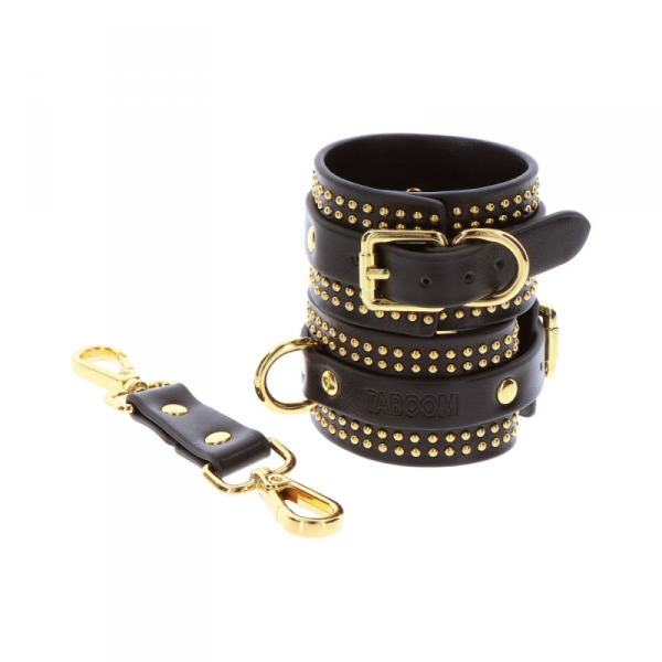 Taboom kajdanki na kostki Vogue Studded Ankle Cuffs Set - wiązanie (czarny)