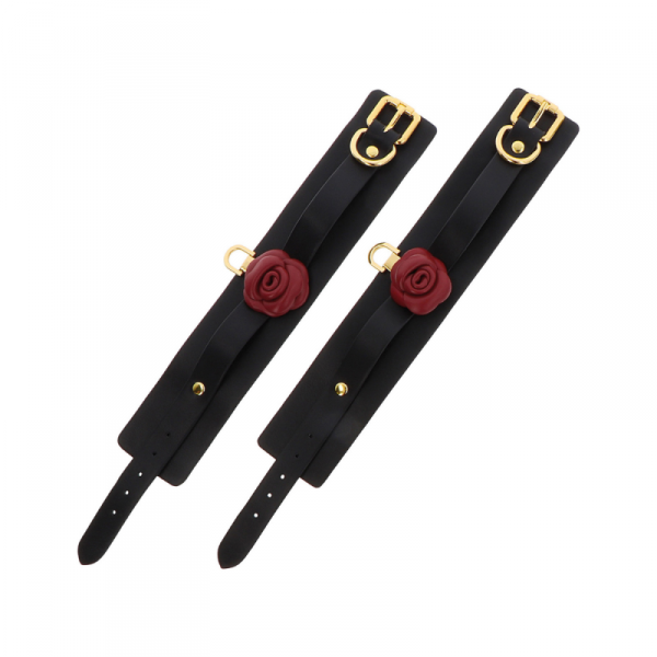 Taboom Wild Roses Wrist Cuffs - kajdanki na nadgarstki (czarny)