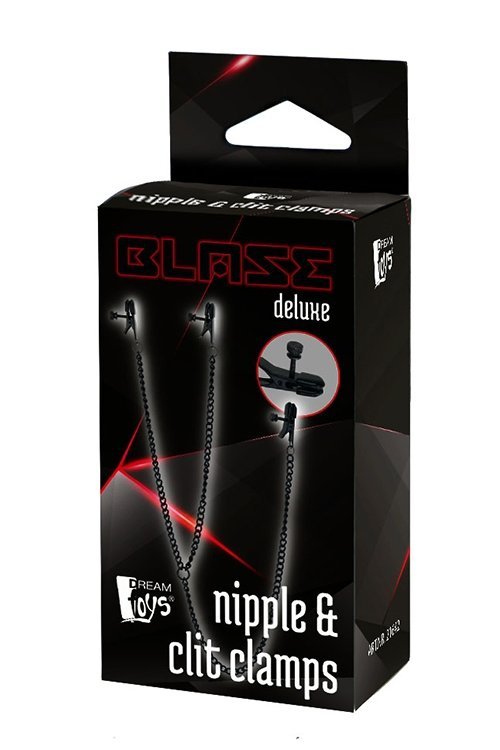 Dream Toys Blaze Deluxe Nipple &amp; Clit Clamps - Klipsy Na Sutki i łechtaczkę