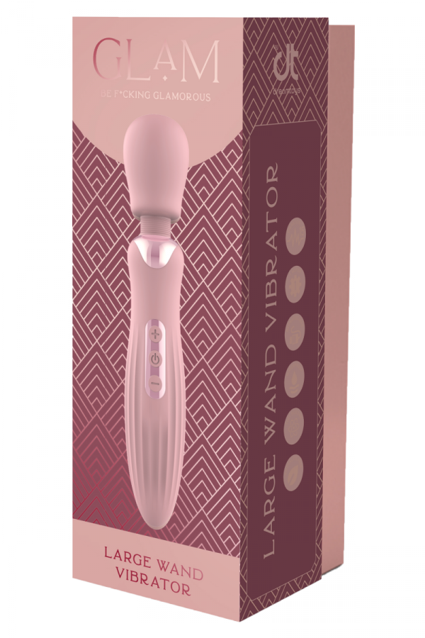 Dream Toys GLAM LARGE WAND VIBRATOR - masażer do ciała (różowy)