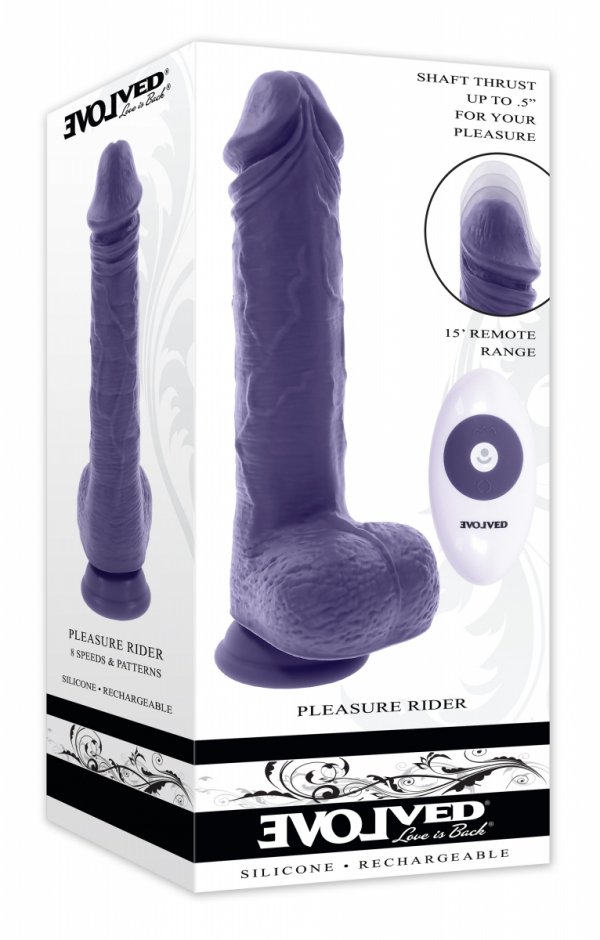 Evolved Pleasure Rider - dildo z wibracjami (fioletowy)