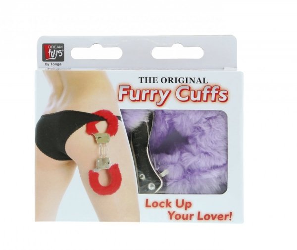 Dream Toys Handcuffs With Plush Lavender - kajdanki (fioletowe)