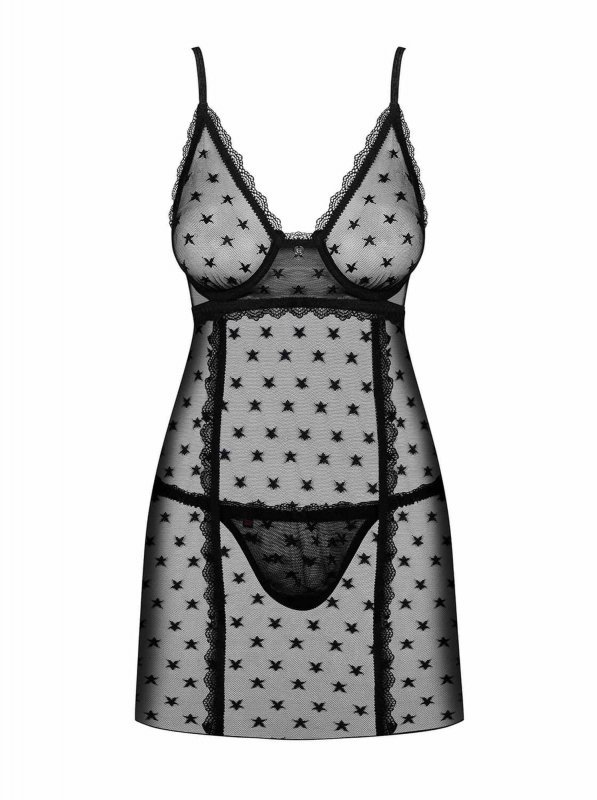 Bielizna-Astralya koszulka i string czarna L/XL