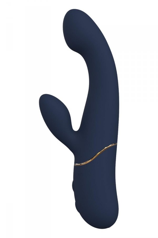 Dream Toys Goddess Collection Hestia Nodding Duo Vibrator - wibrator króliczek (niebieski)