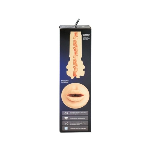 Kiiroo PowerBlow &amp; Feel Mouth Stroker Combo Set - masturbator oralny (cielisty)