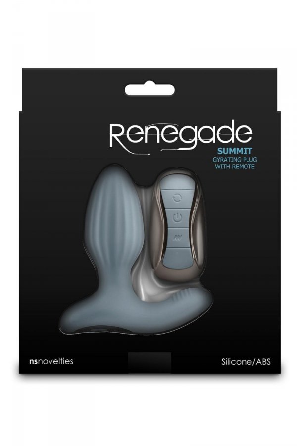 NS Novelties Renegade Summit Gray - korek analny z wibracjami (niebieski)
