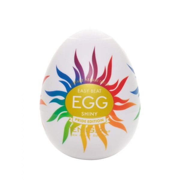 Tenga Egg Shiny Pride Edition - masturbator jajko (biały)